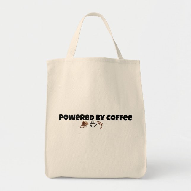 Bolsa Tote Saco de Compras Engraçado de Café para Amantes de  (Frente)