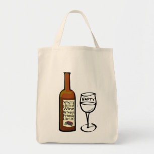 Bolsa Tote Saco de Compras Entre Amigos Vinho
