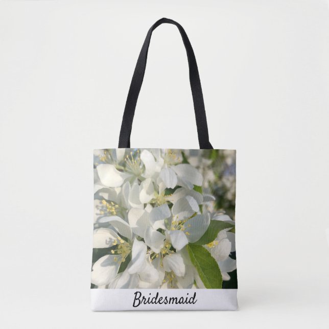 Bolsa Tote Saco de Compras Flores de Casamento (Frente)
