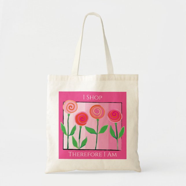 Bolsa Tote Saco de Compras Florido Orçamento Tote (Frente)