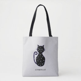 Bolsa Tote Saco de Compras Gato do Cosmos da Moda