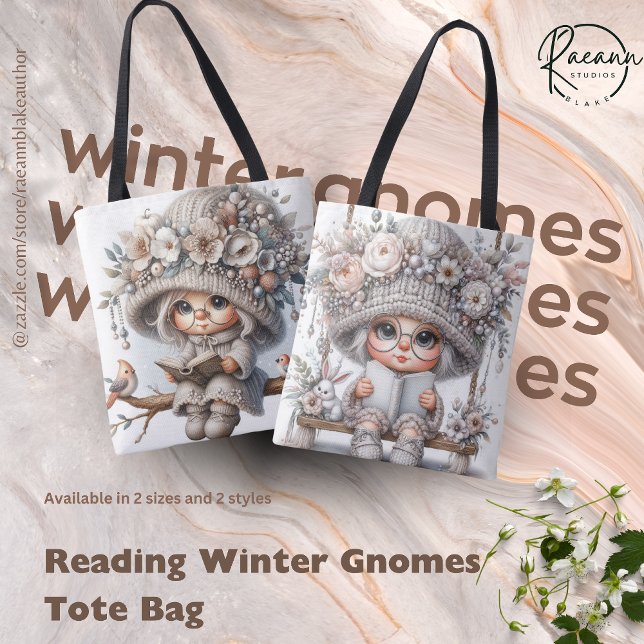 Bolsa Tote Saco de Compras Gnomos de Inverno (Criador carregado)