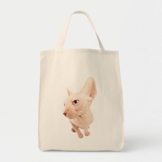 Bolsa Tote Saco de compras | GoSphynx.com do gato de Sphynx (Frente)