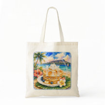 Saco de Compras HIMELE Hawaiian Tote Bag Panqueca