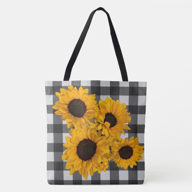 Bolsa Tote Saco de Compras Louvor ao Girassol (Frente)
