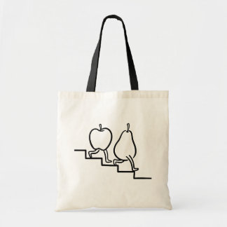Bolsa Tote Saco de Compras Maçãs e Peras