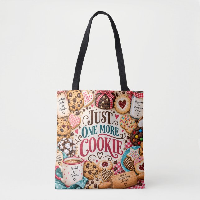Bolsa Tote Saco de Compras 'Mais Um Biscoito' (Frente)
