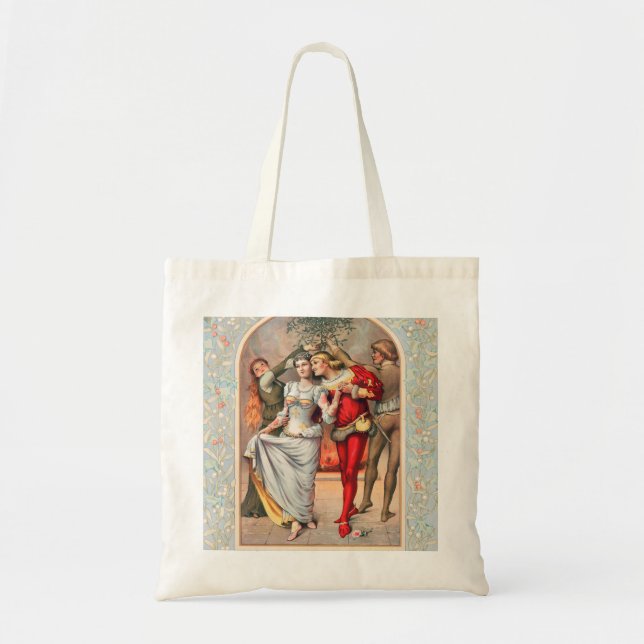 Bolsa Tote Saco de compras Natal Prang (ca. 1886). (Frente)