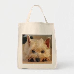 Bolsa Tote Saco de compras ocidental bonito do cão de Terrier