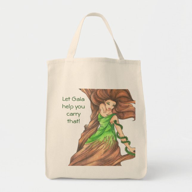 Bolsa Tote Saco de Compras Orgânicas Gaia (Frente)