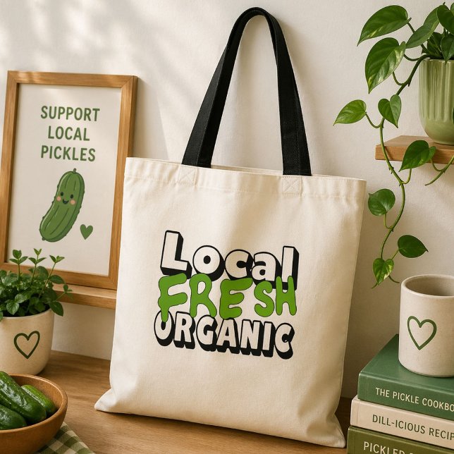 Bolsa Tote Saco de Compras Orgânico Fresco Local (Criador carregado)