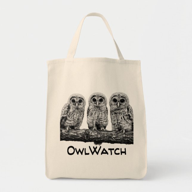 Bolsa Tote Saco de Compras OwlWatch - Junho 2026 (Frente)