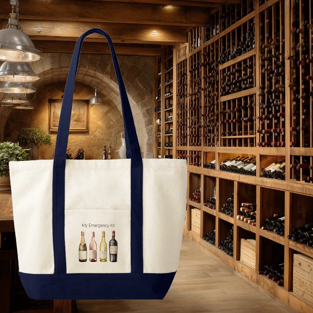 Bolsa Tote Saco de Compras para Amantes de Vinho com Dito Div (Wine lover tote bag)