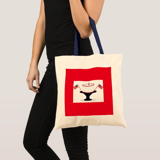 Bolsa Tote Saco de compras para bolo de aniversário de feriad (Frente (produto))