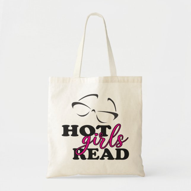 Bolsa Tote Saco de Compras para Garotas Quentes que Lêem (Frente)