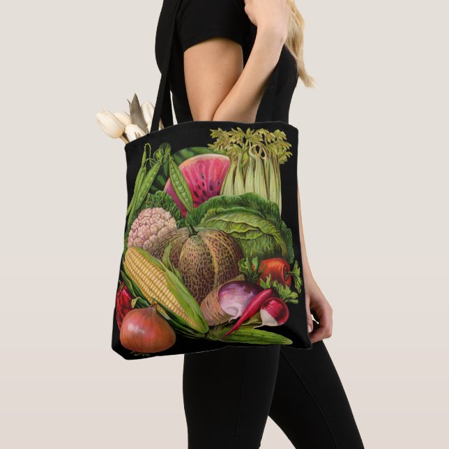 Bolsa Tote Saco de Compras Paraíso dos Legumes (Close Up)