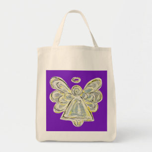 Bolsa Tote Saco de Compras Personalizado com Arte de Anjo de