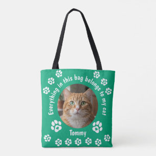 Bolsa Tote Saco de Compras Personalizado com Foto de Gato