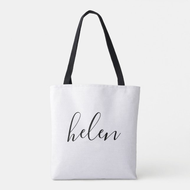 Bolsa Tote Saco de compras personalizado com nome (Verso)