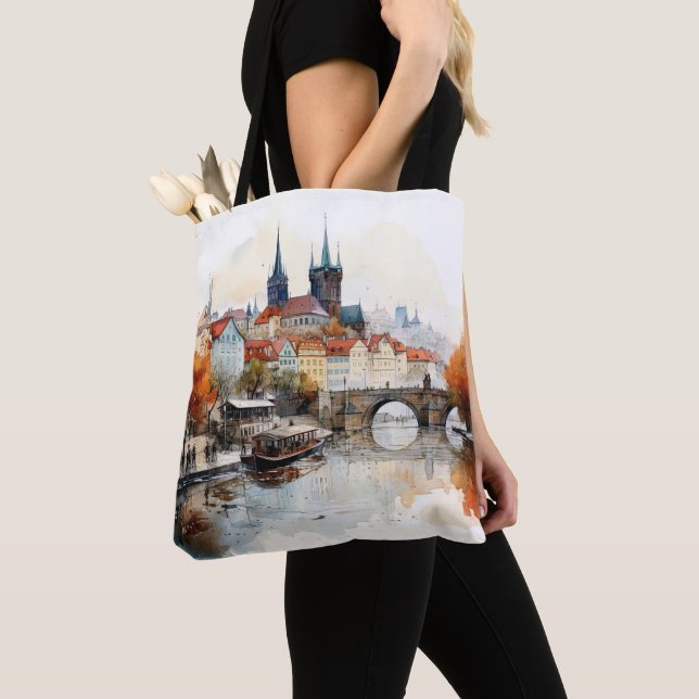 Bolsa Tote Saco de compras personalizado de impressão total P (Close Up)