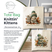 Saco de Compras Personalizado para Gatos de Tricô