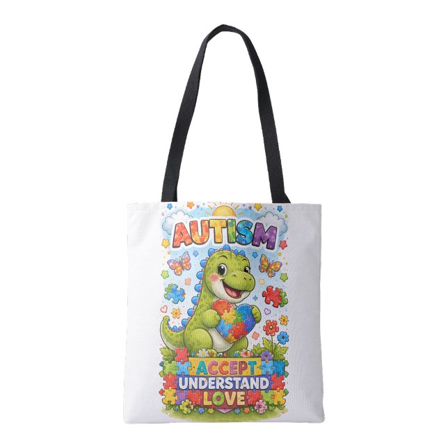 Bolsa Tote Saco de compras reutilizável de Aceitação do Autis (Autism Acceptance Shopping reusable tote bag)
