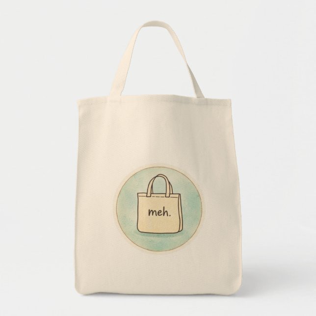 Bolsa Tote Saco de Compras Tote com Humor Seco e Sarcástico (Frente)