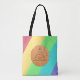 Bolsa Tote Saco de Compras Triângulo de Doce Dalgona