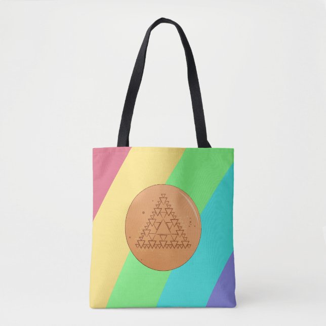 Bolsa Tote Saco de Compras Triângulo de Doce Dalgona (Frente)