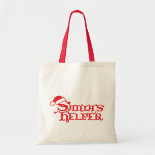 Bolsa Tote Saco de compras vermelho de Natal ajudante do Papa