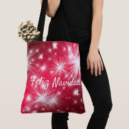 Bolsa Tote Saco de Compras Vermelho Feliz Natal Celebre o Nat