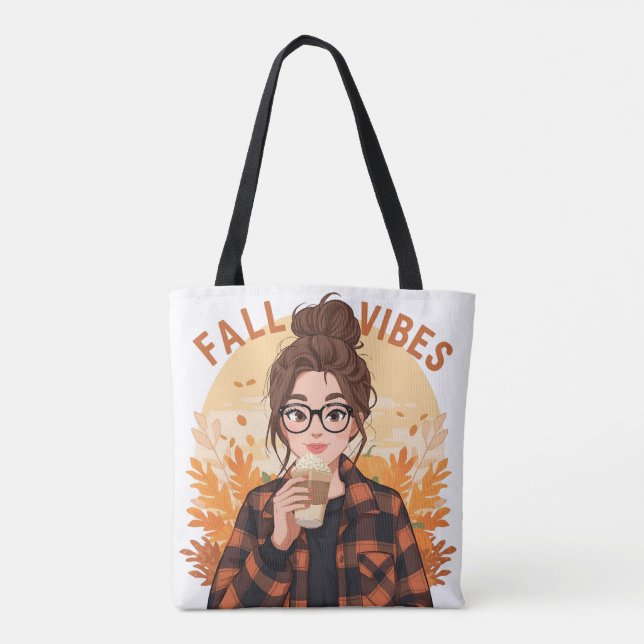 Bolsa Tote Saco de Compras Vibrações de Outono (Verso)