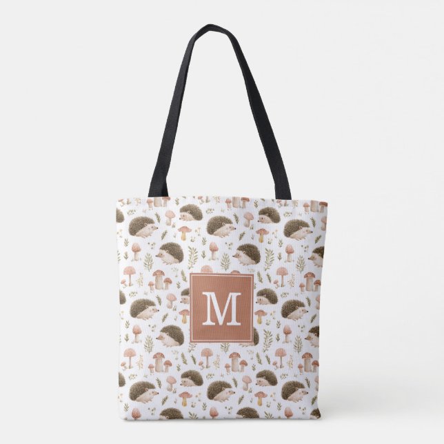 Bolsa Tote Saco de Comprasouriços-cacheiros e Cogumelos (Verso)