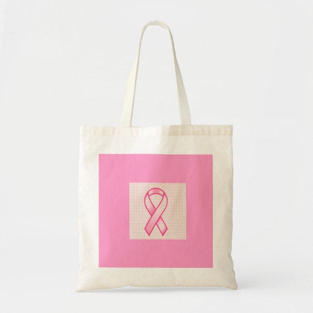 Bolsa Tote Saco de conscientização sobre o cancro da mama (Frente)