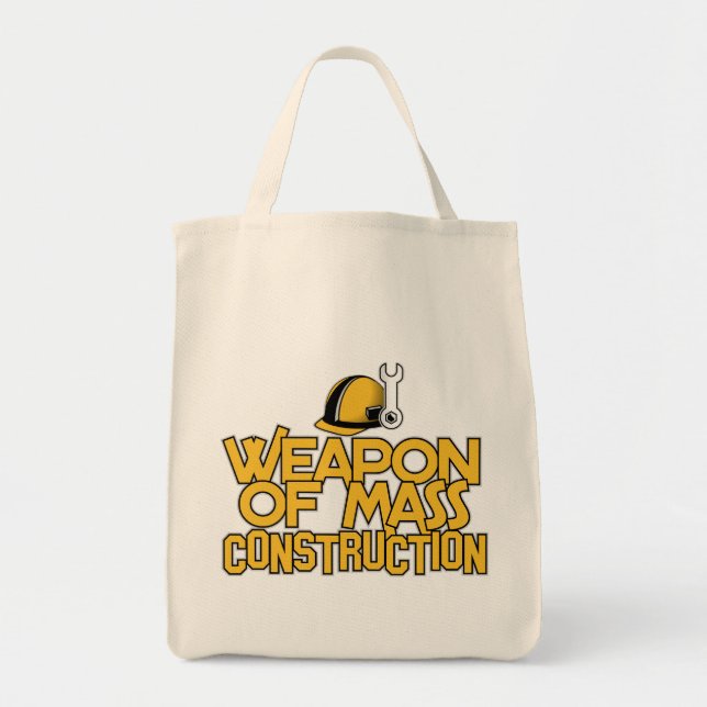 Bolsa Tote Saco de Construção em Massa - escolha estilo e cor (Frente)