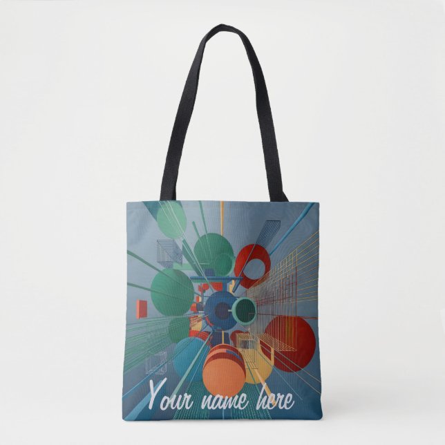 Bolsa Tote Saco de cor da abstração 01 (Frente)