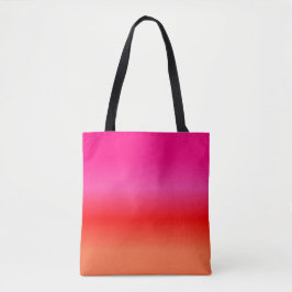 Bolsa Tote Saco de cor rosa, vermelha e laranja