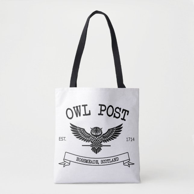 Bolsa Tote Saco de Correspondência do Correio de Coruja (Frente)