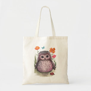 Bolsa Tote Saco de Coruja Roxa Corpulenta