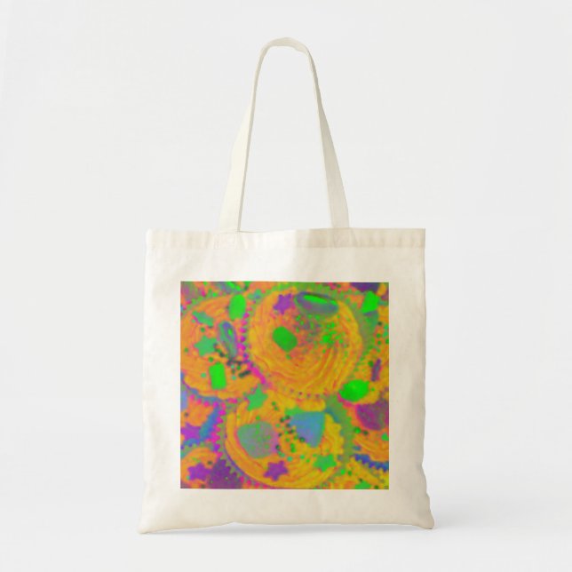 Bolsa Tote Saco de Cupcakes laranja (Frente)