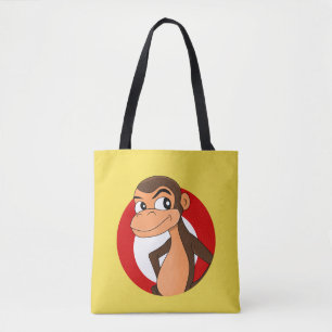Bolsa Tote Saco de desenho animado de chimp