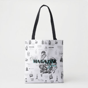Bolsa Tote Saco de design da revista de moda feminina
