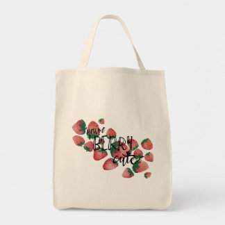 Bolsa Tote Saco de Design de Aquarela, Berry Cute