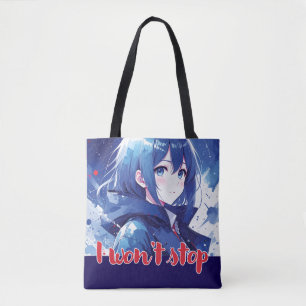 Bolsa Tote Saco de design inspirado em anime com Nota Express
