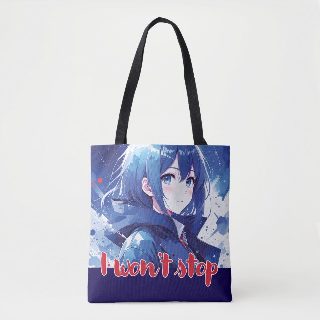 Bolsa Tote Saco de design inspirado em anime com Nota Express (Frente)