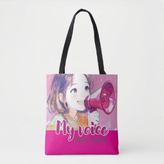 Bolsa Tote Saco de design inspirado em anime com Nota Express