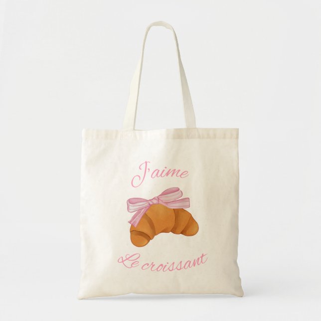 Bolsa Tote saco de design toto croissant fofo (Frente)