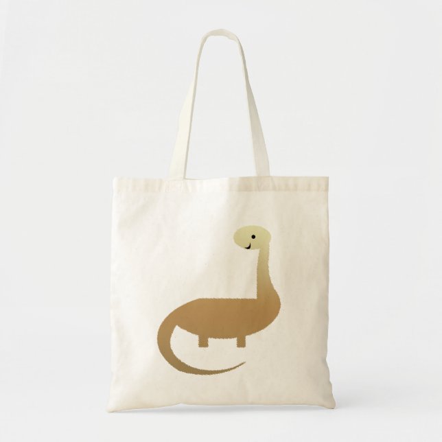 Bolsa Tote Saco de Dinossauro Castanho (Frente)