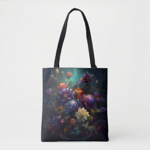 Bolsa Tote Saco de Disposição Única da Flor Gótica