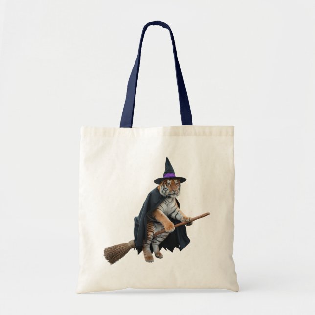 Bolsa Tote Saco de doces de Halloween de Tigre Fofo (Frente)